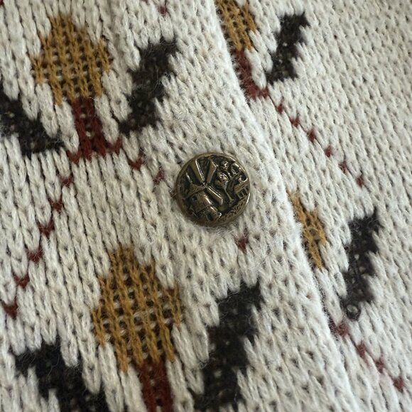 VTG 70's JC Penney Sweater Poncho Cape Women's Dutch Fall One Size Boho Academia - Picture 7 of 13